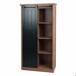 Armoire - HWC - K75 - 8 Compartiments - Porte Coulissante - Bois Métal Industriel