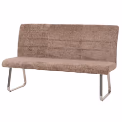 Banc - MARQUE - 180 cm - Tissu chenille - Acier inoxydable - 3 places