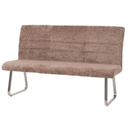 Banc - MARQUE - 180 cm - Tissu chenille - Acier inoxydable - 3 places
