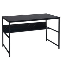 Bureau - MARQUE - Modèle - MDF - 120x60 cm - Noir - Espace de rangement