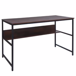 Bureau - Non spécifié - 120x60 cm - MDF marron - Métal - Espace de rangement sous le plateau