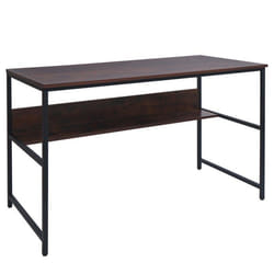 Bureau - Non spécifié - 120x60 cm - MDF marron - Métal - Espace de rangement sous le plateau