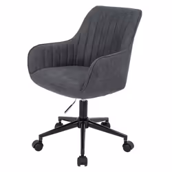 Chaise de bureau - Non spécifié - 04_0006209 - Pivotante 360° - Accoudoirs - Tissu anthracite