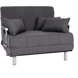 Fauteuil de couchage canapé-lit lit d'appoint relaxation surface de couchage 97x186 cm tissu gris foncé 040006260