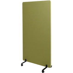 Décoshop26 - Cloison acoustique double paroi paravent de bureau séparateur de pièce panneau d'affichage en tissu vert 147x80 cm 040006421