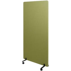 Cloison acoustique double paroi paravent de bureau séparateur de pièce panneau d'affichage tissu vert 167x80 cm 040006424