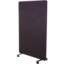 Décoshop26 - Cloison acoustique paravent de bureau séparateur de pièce tableau d'affichage à double paroi 127x80 cm en tissu marron-gris 040006426