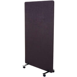 Décoshop26 - Cloison acoustique double paroi paravent de bureau séparateur de pièce panneau d'affichage 147x80cm cm tissu marron-gris 040006427