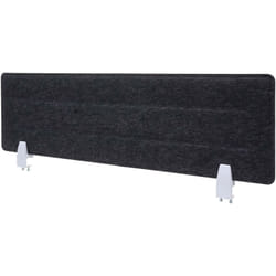 Décoshop26 - Cloison de bureau panneau d'affichage isolation phonique tissu/textile 100x30 cm noir 040006438