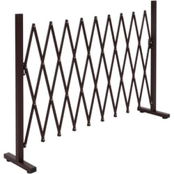 Grille de barrière en aluminium grille à ciseau clôture extensible en acier 103 x 36-265 x 31 cm marron 040006981