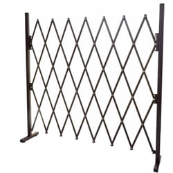 Grille de barrière grille à ciseaux grille de protection des animaux extensible aluminium marron hauteur 153 cm largeur 28-200 cm 040006983