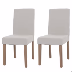 Lot de 2 chaises de salle a manger dossier haut en tissu boucle creme pieds en bois clairs 04_0007319
