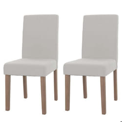 Lot de 2 chaises de salle a manger dossier haut en tissu boucle creme pieds en bois clairs 04_0007319