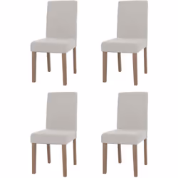 La chaise de salle à manger est livrée par lot de 4 et impressionne par son revêtement moderne en tissu bouclé avec une surfa ...