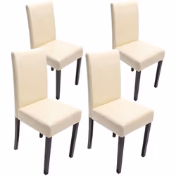 Contenu de la livraison : 4x chaises de salle à manger Bien rembourré Coins et bords arrondis Conception moderne Pieds de cha ...
