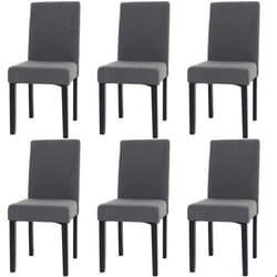 Lot de 6 chaises de salle a manger dossier haut en tissu velours côtele gris fonce pieds fonces 04_0007642