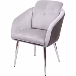 La combinaison de couleurs des deux tons de gris différents de cette chaise cocktail est élégante, elle fait également bonne  ...