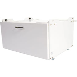 Décoshop26 - Meuble bas pour machine à laver avec tiroir avec tiroir 33 x 61 x 52 cm mdf et acier blanc 040007833