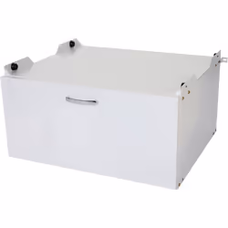 Avec ce meuble bas pour lave-linge, doté d'un tiroir pratique, vous pouvez modifier la hauteur de travail d'environ 30 cm. Vo ...
