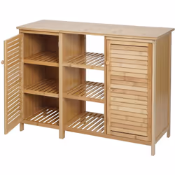Cette commode de salle de bain chic au design naturel attire tous les regards dans chaque salle de bain. Cette commode en bam ...