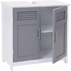 Contenu de la livraison : 1x meuble sous évier sans décoration Matériau : MDF 1x compartiment de rangement avec portes et éta ...
