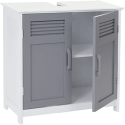 Meuble sous lavabo meuble de salle de bain sous évier 60 x 60 x 30 cm MDF gris 040007842