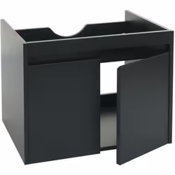 Ce meuble bas pour évier offre beaucoup de rangement pour vos ustensiles de salle de bain et dispose de deux portes avec syst ...