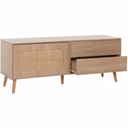 Ce meuble TV au design moderne attirera tous les regards dans votre salon. Ce meuble bas s'intègre parfaitement dans n'import ...