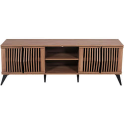 Décoshop26 - Meuble tv avec quatre portes et six compartiments 55 x 166 x 41 cm mdf marron 040007866