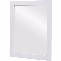 Ce miroir de salle de bain moderne d'un blanc éclatant confère à votre pièce une atmosphère élégante. Avec ses dimensions gén ...
