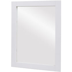 Décoshop26 - Miroir mural de salle de bain 72 x 52 cm en mdf blanc 040007886