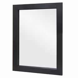 Miroir mural - Moderne - 72x52 cm - MDF noir - Design contemporain - Salle de bain