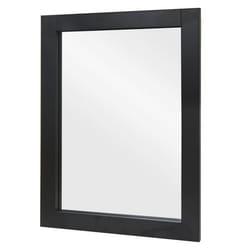 Miroir mural - Moderne - 72x52 cm - MDF noir - Design contemporain - Salle de bain
