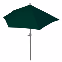 Parasol demi rond - UV 50+ - Vert - 270 cm - Aluminium - Pliable