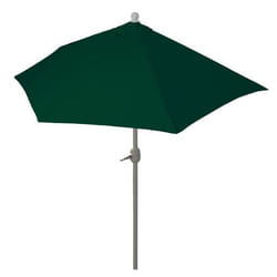 Parasol demi rond - UV 50+ - Vert - 270 cm - Aluminium - Pliable