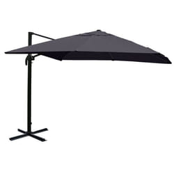 Parasol déporté - Anthracite - 3x4m - Résistant au vent - Système à manivelle - Protection UV 50+