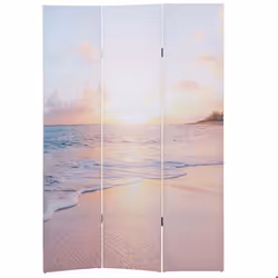 Paravent séparateur de pièce - Ocean - 3 panneaux - 180 x 121 cm - Multicolore - Design contemporain