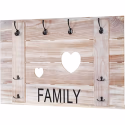 Contenu de la livraison : 1x porte-manteau mural 4 grands et 4 petits crochets Matériau : Bois de Paulownia Dimensions totale ...