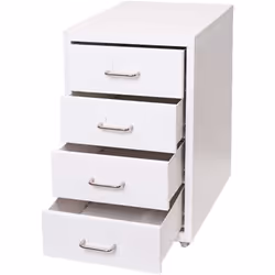 Ce simple conteneur de bureau ne devrait pas manquer dans votre bureau. Les quatre tiroirs en acier offrent suffisamment d'es ...