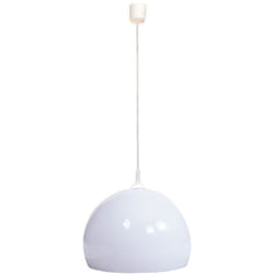 Décoshop26 - Suspension lampe suspendue abat-jour diamètre 40 cm plastique blanc 040008414
