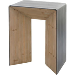 Table console table d'appoint design industriel en bois et mdf 80x60x40 cm aspect métal 040008492
