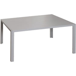 Décoshop26 - Table de jardin balcon 140 x 80 cm en aluminium gris clair 040008554