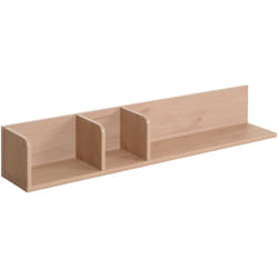Décoshop26 - tagère murale suspendue étagère en bois 3 compartiments en bois de manguier beige 20x120x21 cm 040008684