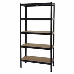 Décoshop26 - tagère pour charges lourdes rangement cave enfichable 5 étagères acier noir 180x90x40 cm 040008688