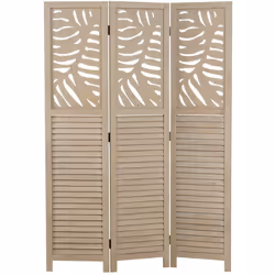Paravent 3 panneaux en bois couleur sable – Élégance et fonctionnalité pour votre intérieur ! Ajoutez une touche de raffineme ...