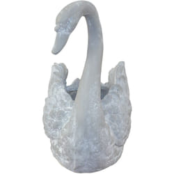 Décoshop26 - Pot de fleurs décoratif 'Cygne' – Finition ciment gris DEC050056
