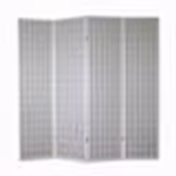 Paravent - Décoshop26 - 4 Panneaux - Bois Blanc - Papier de Riz - 175x175 cm
