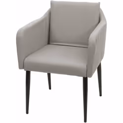 Fauteuil chaise de salle à manger synthétique gris taupe Cette chaise apportera un nouvel éclat à votre coin repas, salon ou ...