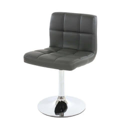 Chaise de salle à manger - Synthétique - Gris - Design moderne - Base chromée - Confort optimal