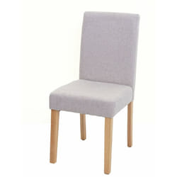 Chaise de salle à manger cuisine en tissu beige crème pieds clairs design moderne 040002319